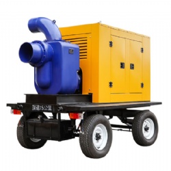 Self-priming drainage flood control pump truck